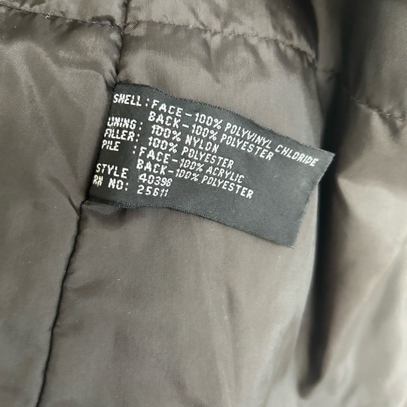 Guess Black Polyvinyl Zipper Jacket size Medium - Picture 5 of 5